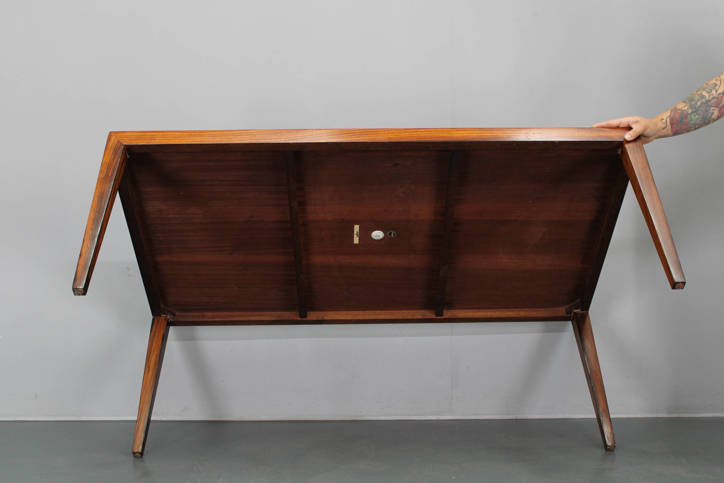 Mid-century Danish Haslev Mobelsnedkeri coffee table with Royal Copenhagen ceramic tiles