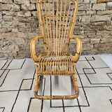 Bamboo rocking chair 1950