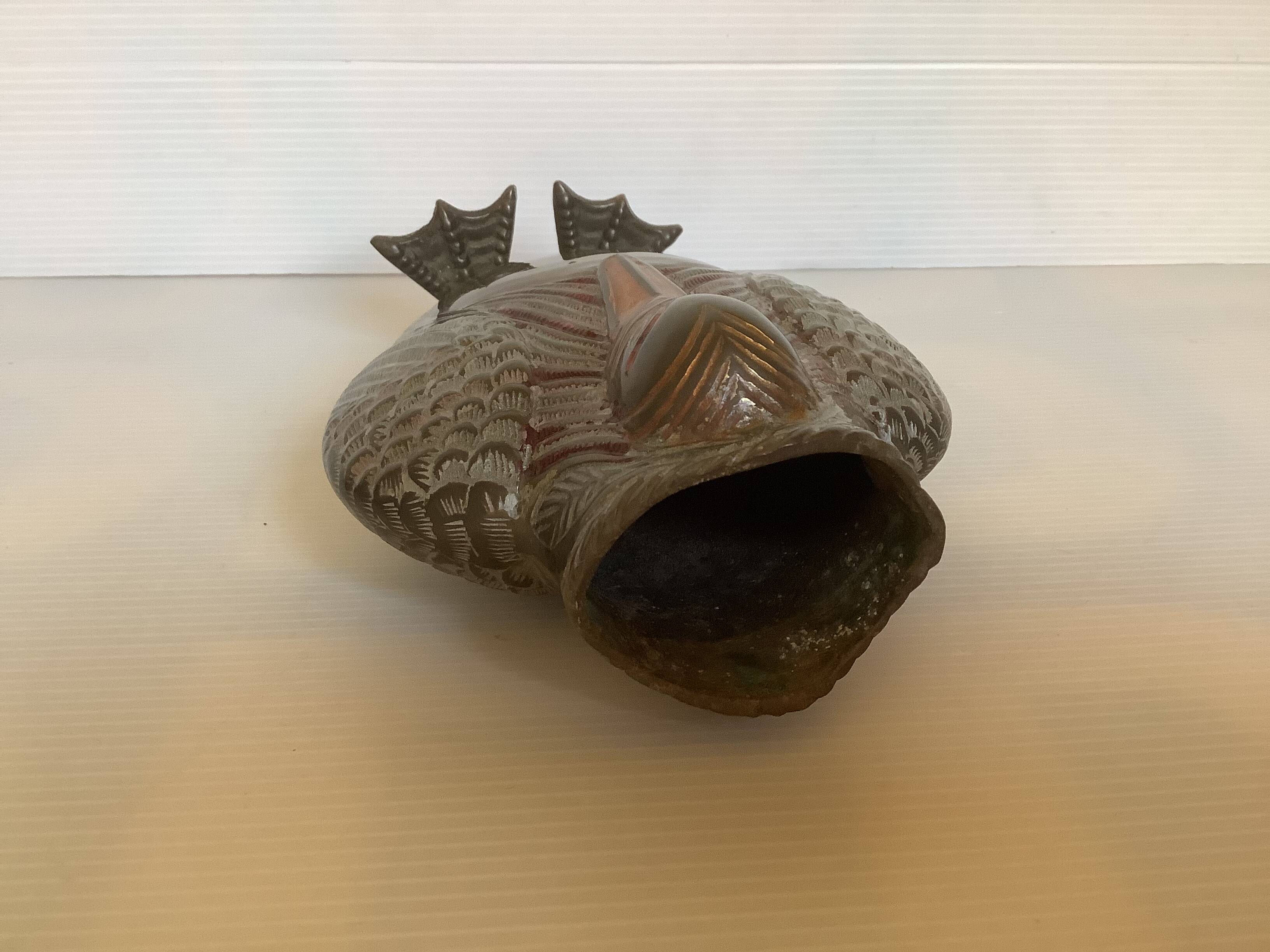 Brass zoomorphic vase