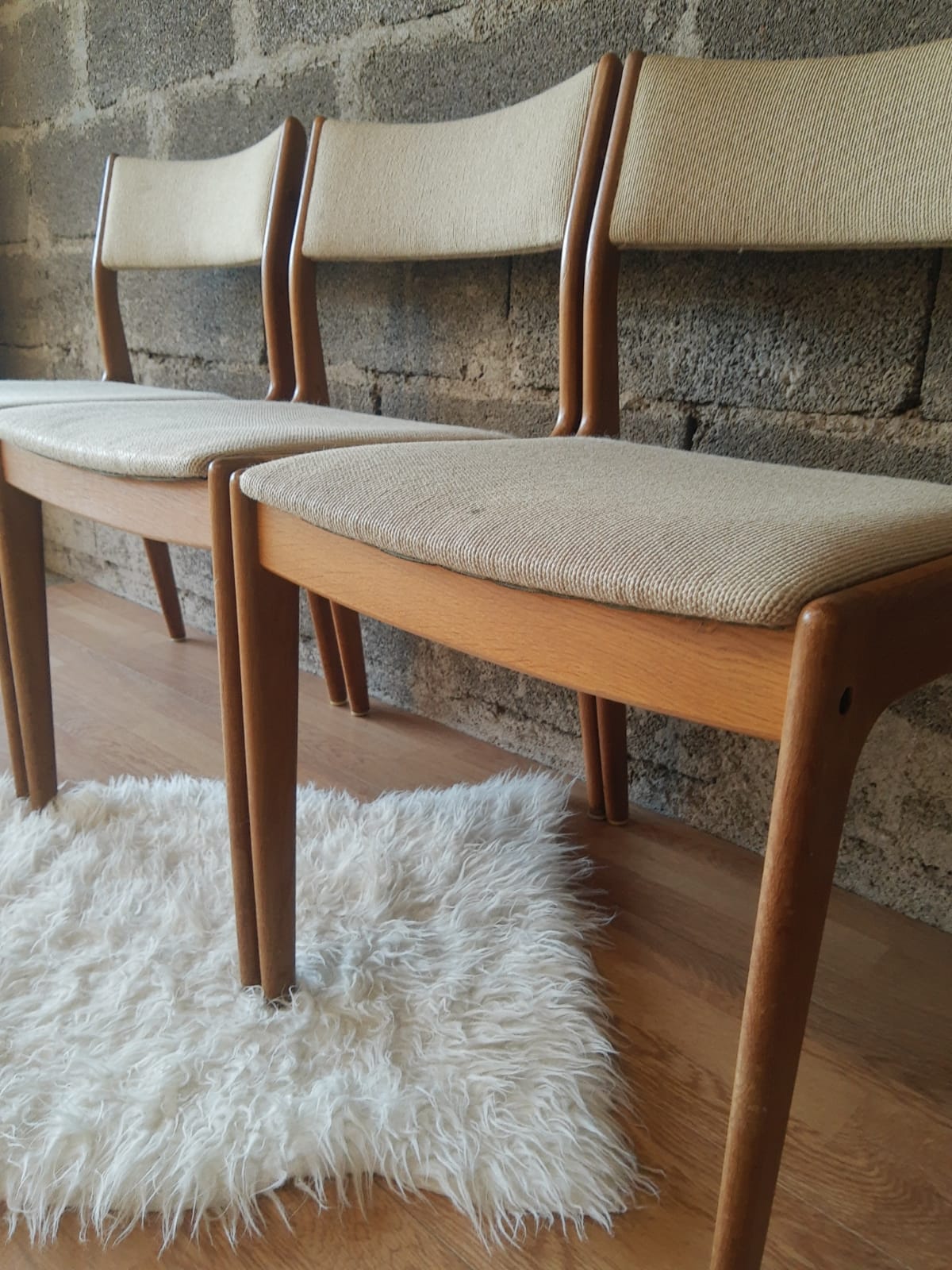 Set of 3 Danish Scandinavian chairs Uldum Mobelfabrik 7171