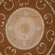 Tapis turc vintage noué à la main 132x135 cm