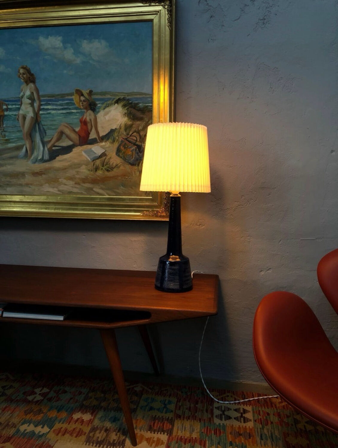 Vintage Pottery Table Lamp by Palshus for Le Klint of Denmark