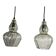 Pair of vintage glass pendant lights.
