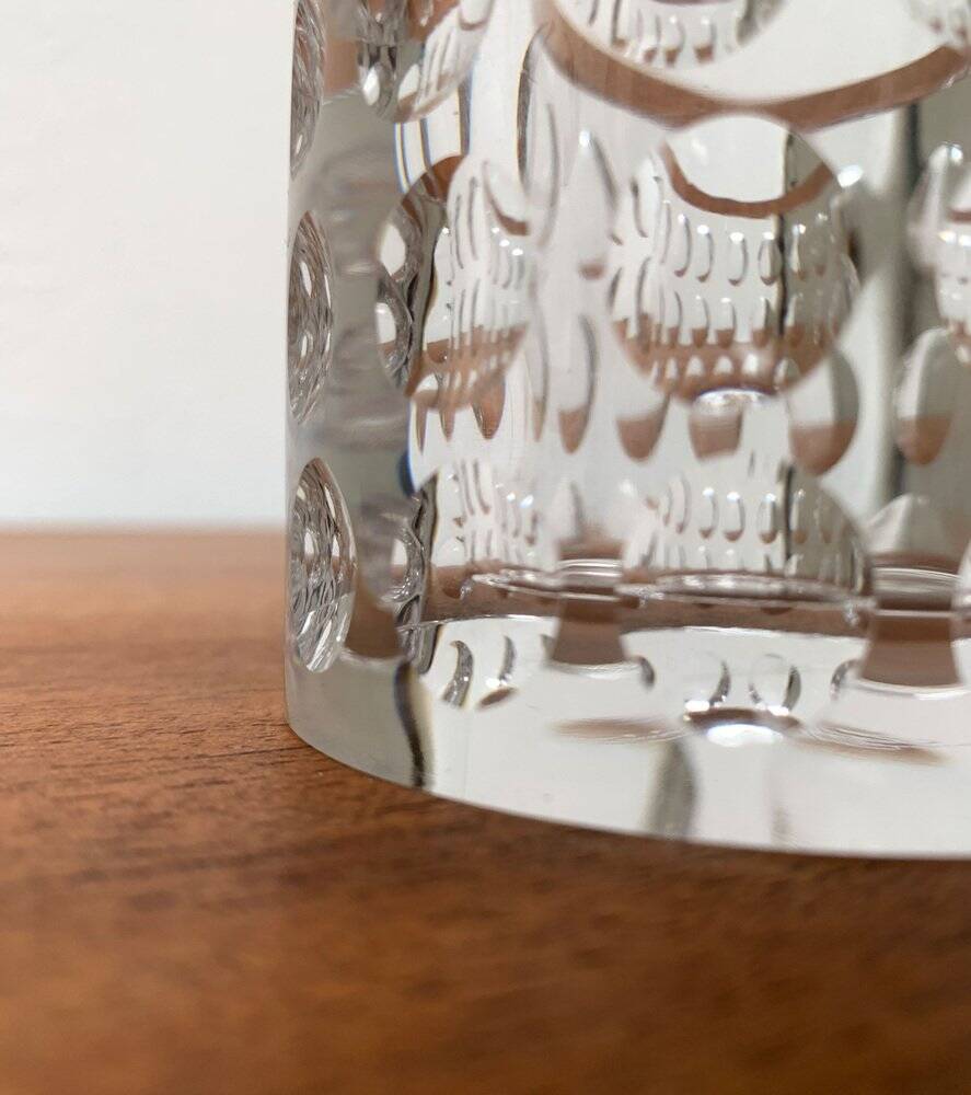 Vintage crystal glass chandelier by Oleg Cassini