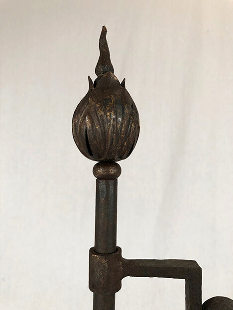 Large wrought iron lamppost, nineteenth