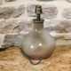Ceramic lamp base with flower decoration