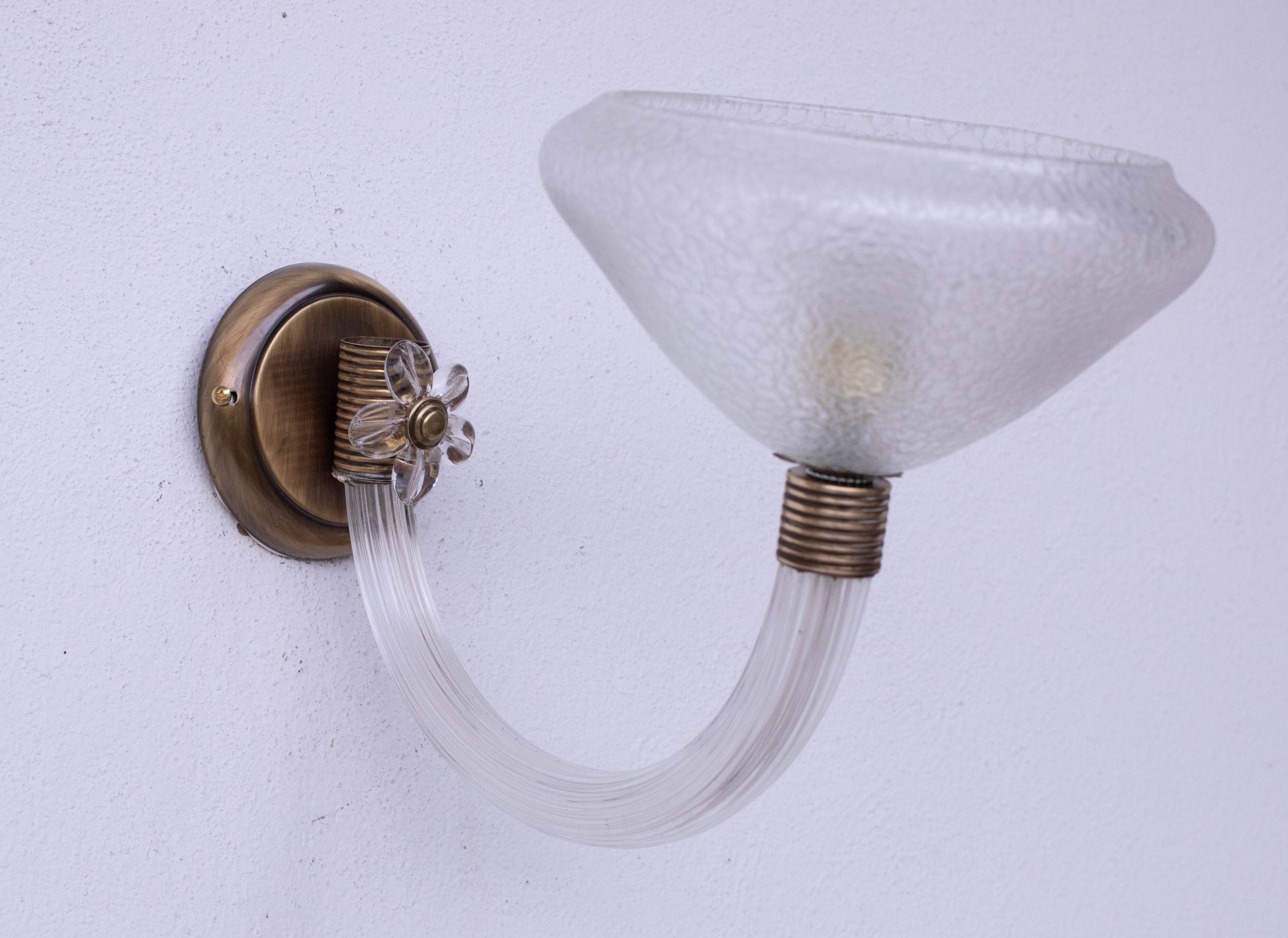 Vintage Venini Wall Murano Glass Light, 1960