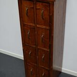 Apothecary or industrial workshop cabinet in pine Netherlands 1930