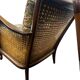 Set of 2 vintage wooden club armchairs