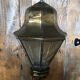 Old brass wall lamp + glass + vintage mirror back