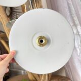 Vintage lampshade in green enamelled sheet metal, customizable