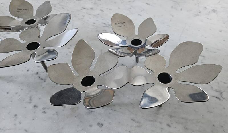 Vintage candlestick pair by Monika Mulder