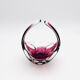 Bohémia Crystal Basket Hospodka Amethyst Sommerso Style 1960