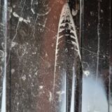 Pompadour fireplace with black marble modillions