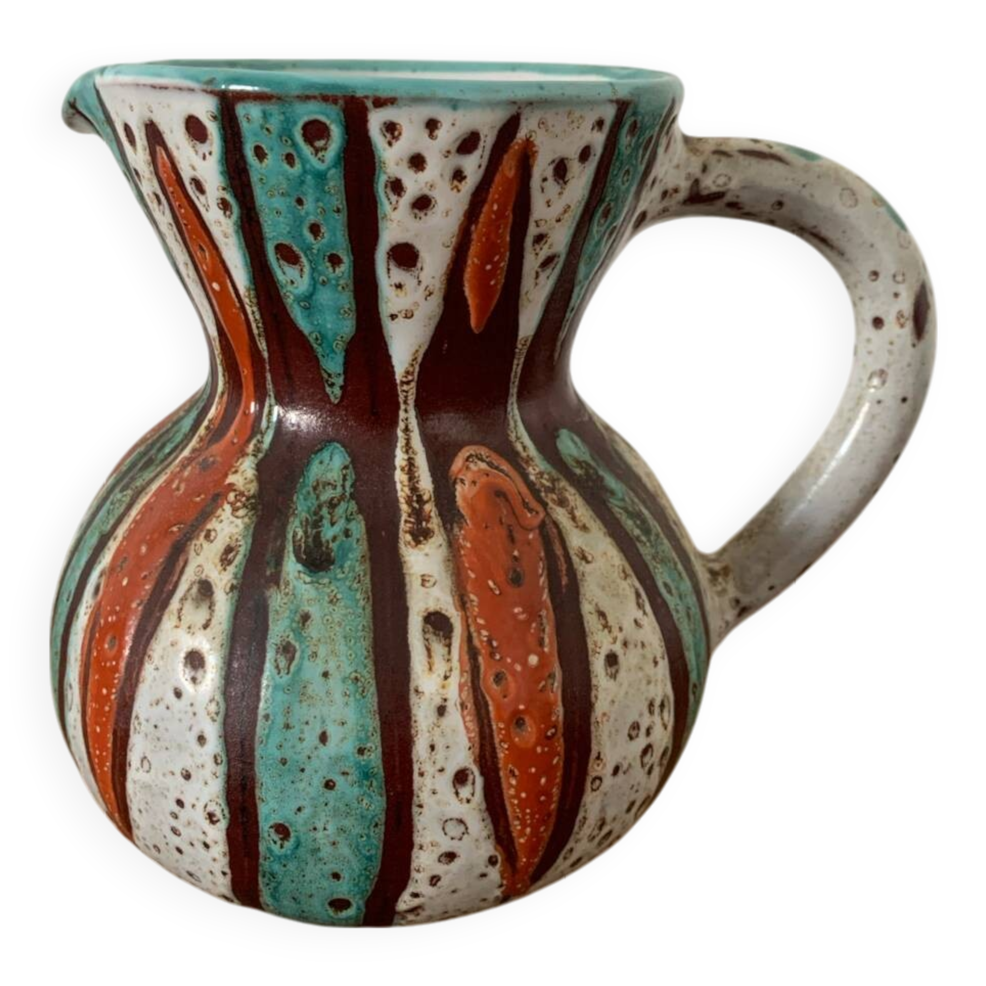 Vintage Vallauris Ceramic Pitcher Circa 1960