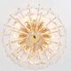 Magnificent luminaire in gilded brass and crystal glass Palazzo, Kalmar, Austria, 1970.