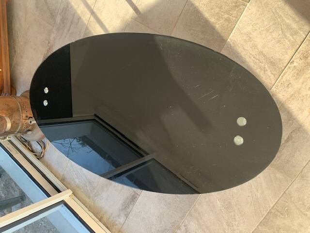 vintage smoked glass coffee table