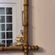 Antique turned wooden mirror in bamboo style, late 19th century A117
