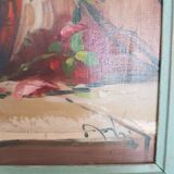 Old bouquet of flowers table