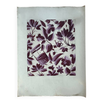 Vintage silk textile design