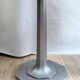 Vintage chrome metal bar stools wood and black and Red skai