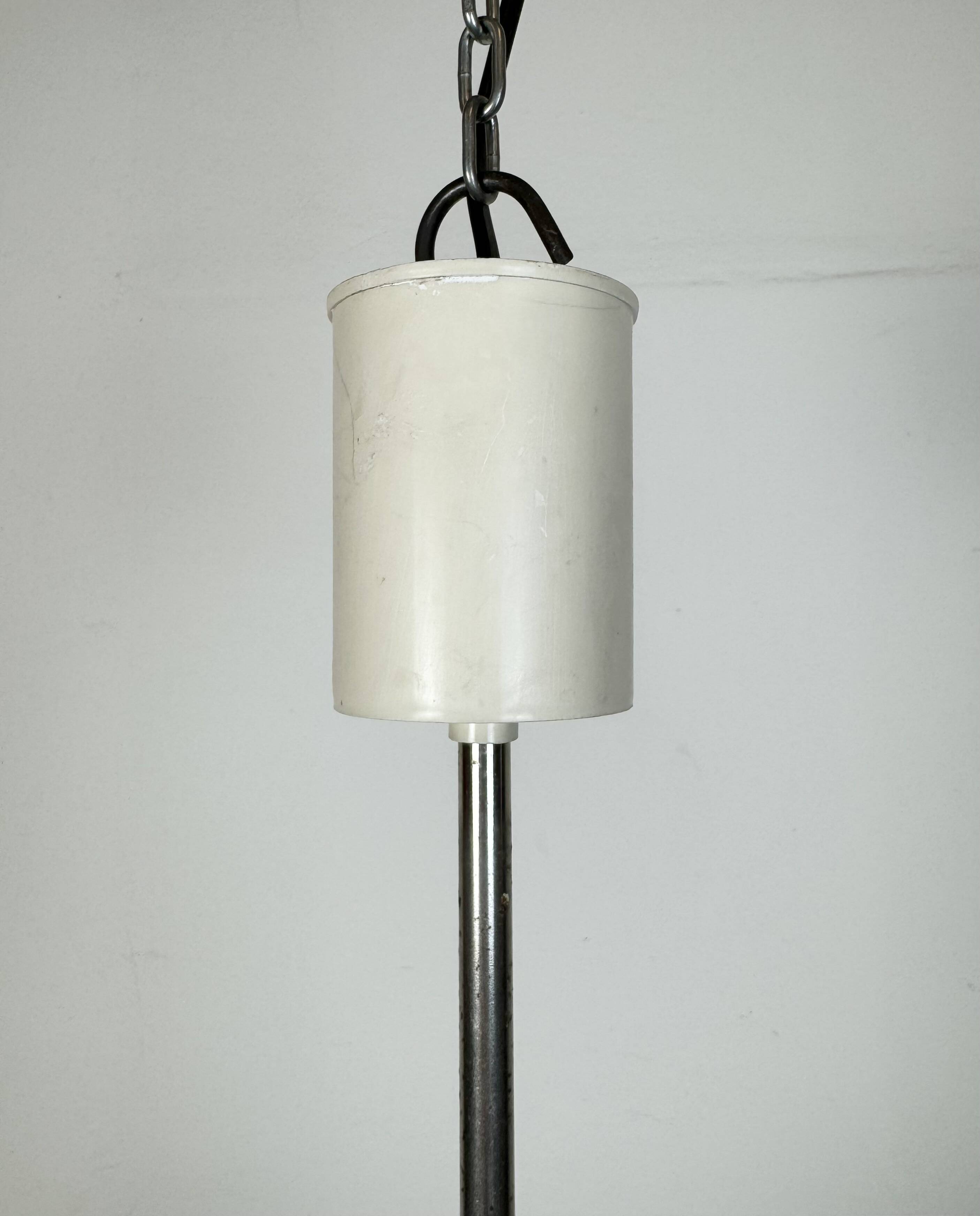 Vintage Chandelier with Milk Glass from Elektrosvit, 1960s