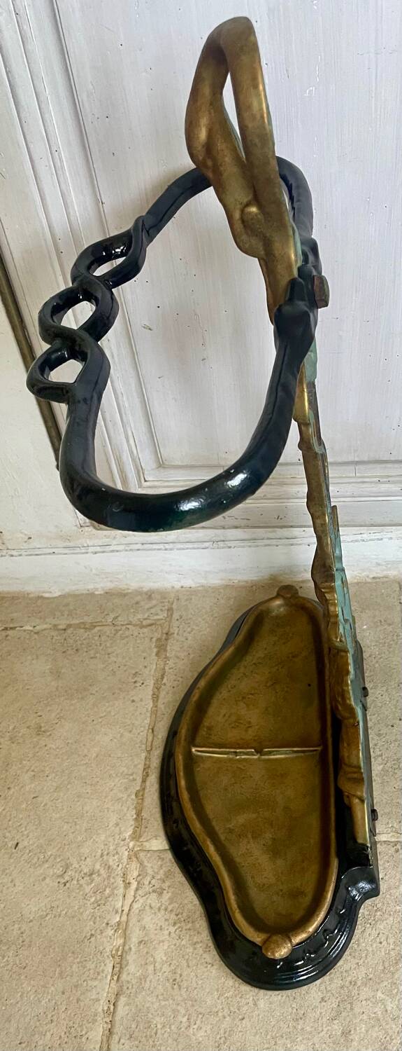 Art Nouveau cast iron umbrella stand