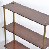 Etagère à poser en bois et laiton