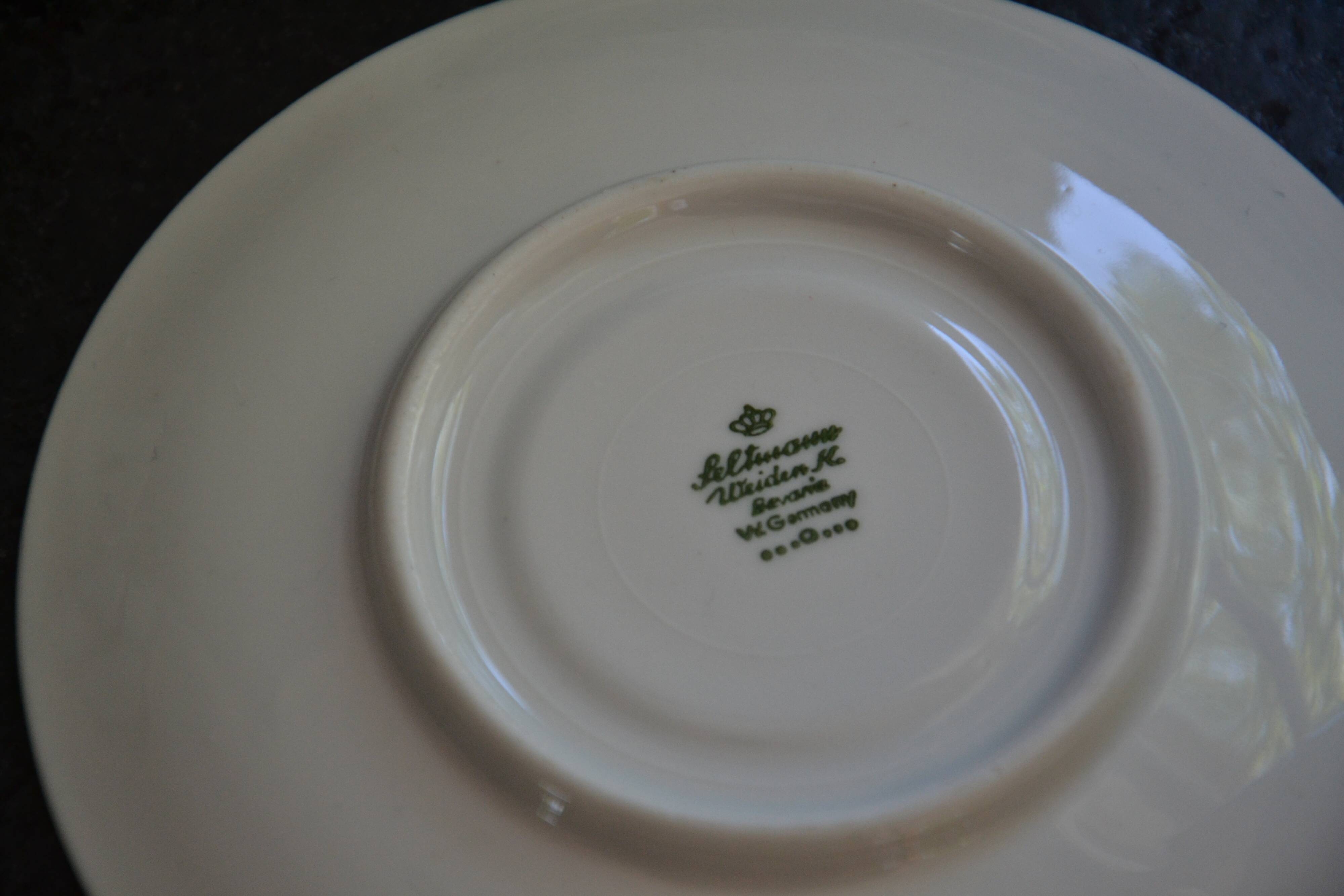 6 floral cups and saucers Bavaria West Germany