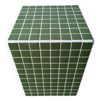 Bout de canapé ou table d'appoint en carreaux de céramique