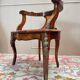 Louis XV style marquetry office chair, 19th century.