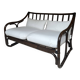 Two-seater rattan bench