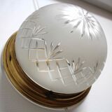 Plafonnier en cristal sablé ciselé style Napoléon III