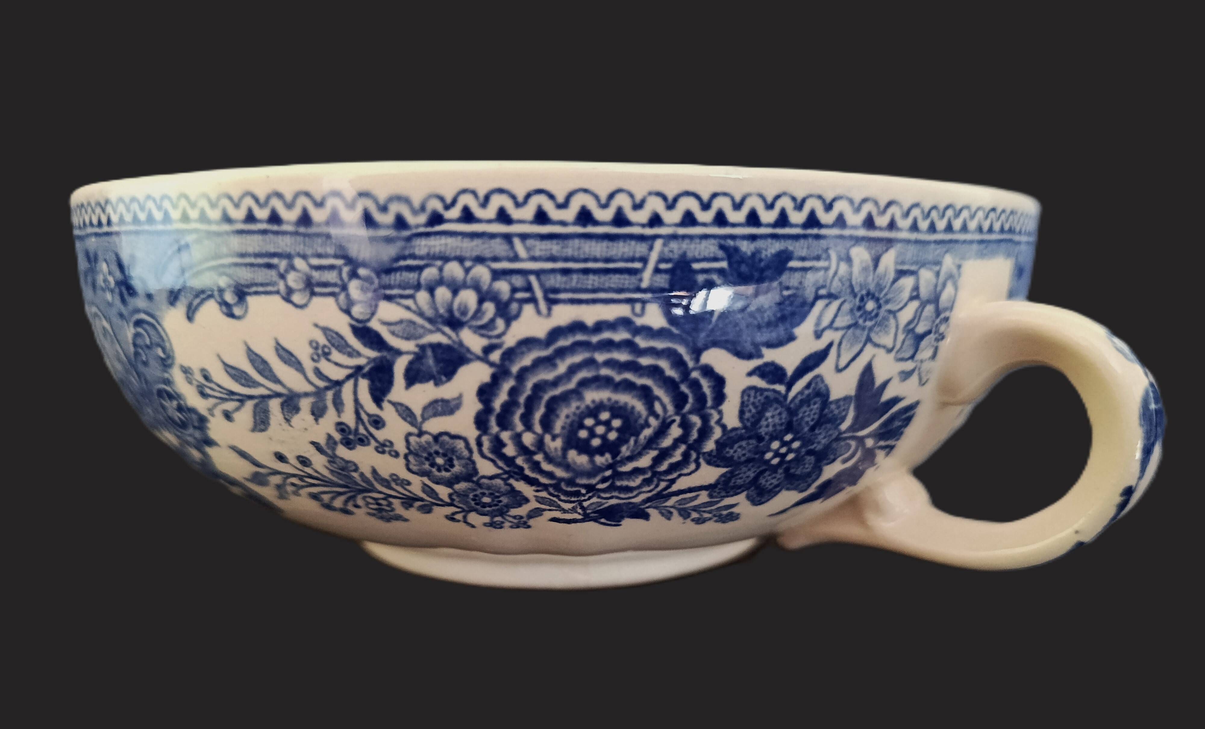 Set of 6 ceramic soup bowls by Villeroy & Boch, Burgenland model.