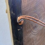 Antique mirror with gilded wood pediment, Louis XVI style