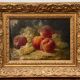 Still life by joseph eugene gilbault 85 peaches and bunches of grapes
