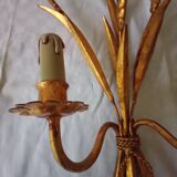 Pair of gold metal wall light from the 60s
