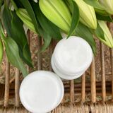 Vintage opaline apothecary pots