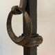 Parquet Floor Lamp in Wrought Iron and Gilded Iron, Art Deco, French Work,