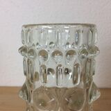 Frantisek Peceny roll vase for Sklo Union pressed glass