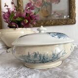 Gien ironstone tureen, "landscapes" model