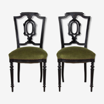 Ensemble de 2 chaises Napoléon III