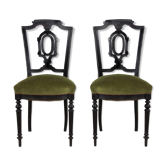 Ensemble de 2 chaises Napoléon III