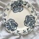 Antique ironstone dinner plate "Les Violettes" Salins