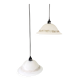 Pair of glass paste chandeliers