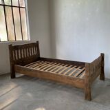 Brutalist Aranjou elm bed