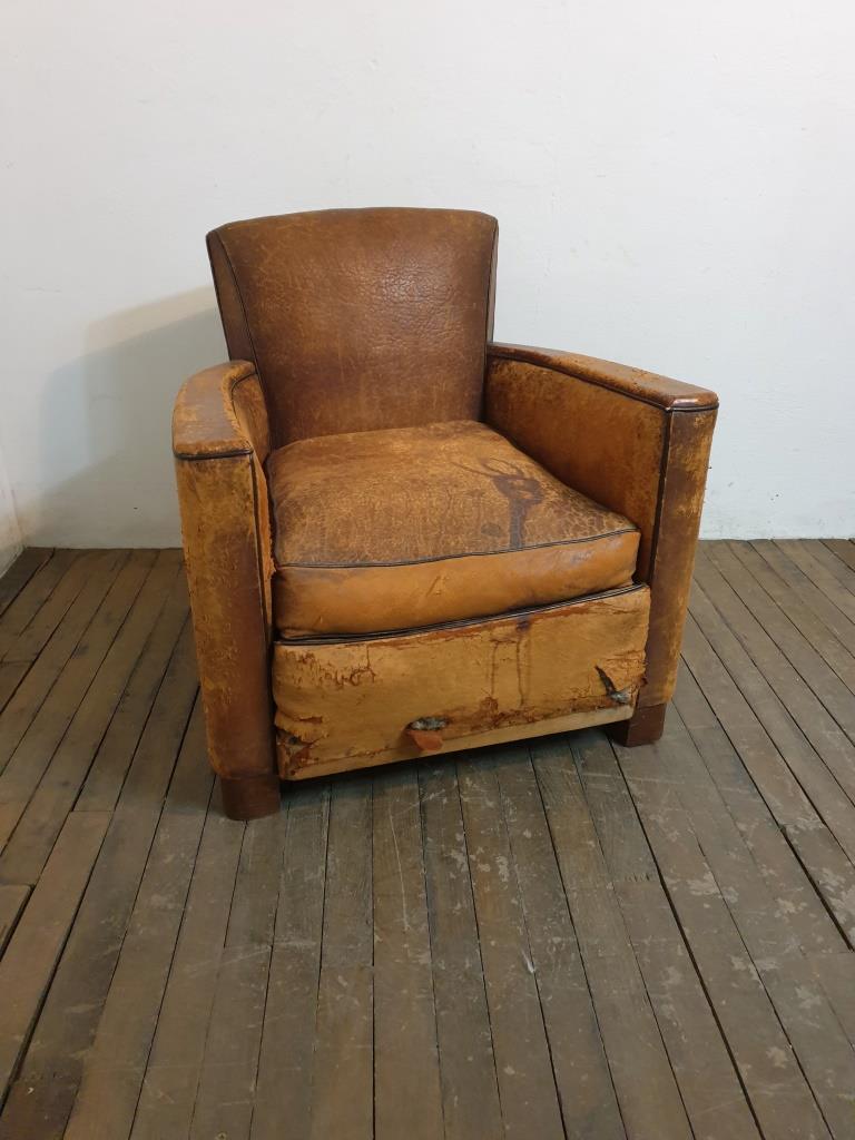 Old club chair - Leather armchair