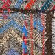 Tapis kilim vintage multicolore à motifs zigzag géométriques, 184x274 cm