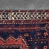Handwoven Afshar oriental rug, Middle East, 1950s