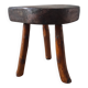 Vintage brutalist tripod stool